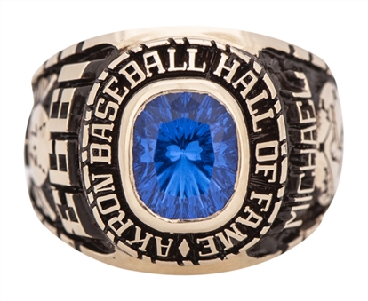 1993 Gene "Stick" Michael Akron Baseball Hall of Fame Induction Ring 
